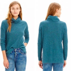 Madewell Turquoise Turtleneck Pullover Sweater Womens XS Cozy Core